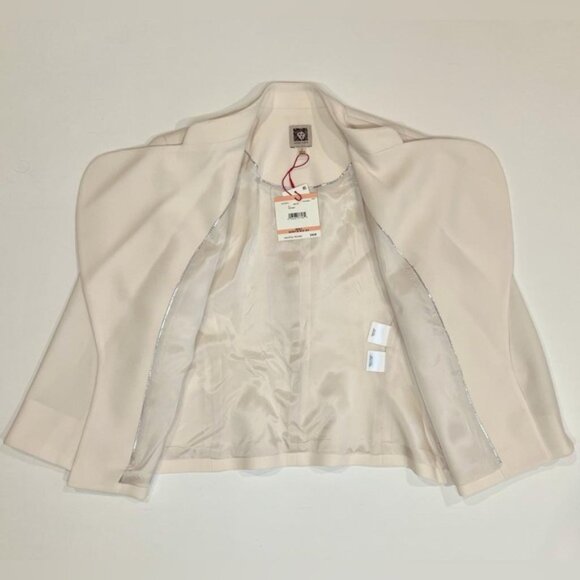 NWT ANNE KLEIN Cascade-Lapel Collar Open Front Jacket Suit Blazer Size 2 - Picture 5 of 11